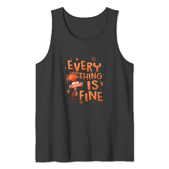 Disney Pixar Inside Out 2 Everything Is Fine Anxiety Logo Tank Tops