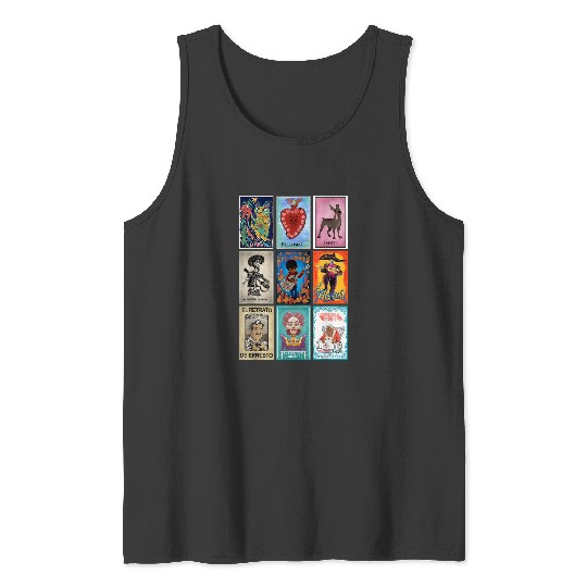 Disney Pixar Coco Epic Loteria Cards Big Chest Logo Tank Tops