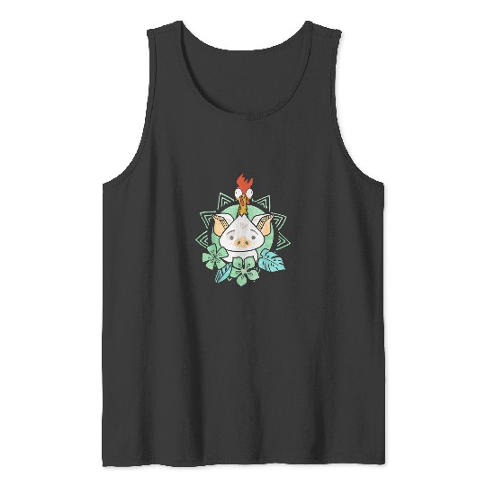Disney Moana Pua Hei Hei Tropical Graphic TShirt Tank Tops