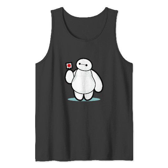 Disney Big Hero 6 Baymax With Lollipop Cute Shot Tank Tops