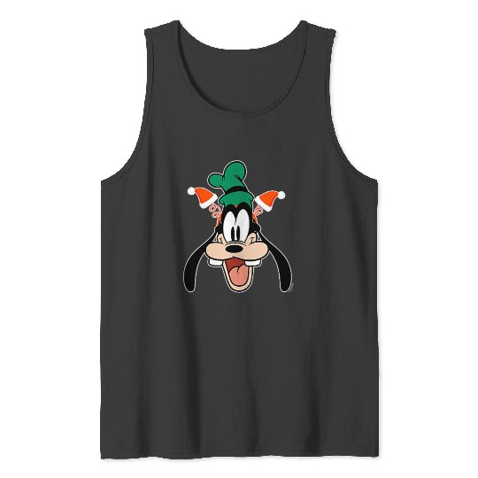 Disney Goofy Christmas Santa Hat Holiday Headband Corner Art Tank Tops