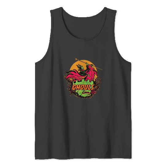 Disney 100 Villains Maleficent The Ghouls Love Me Halloween Tank Tops