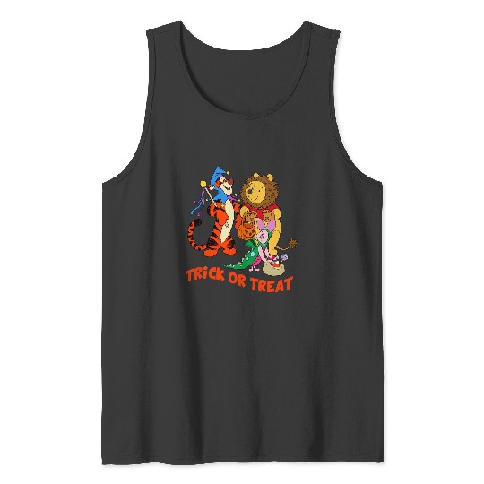 Disney Winnie The Pooh Halloween Group Shot Trick Or Treat Tank Tops