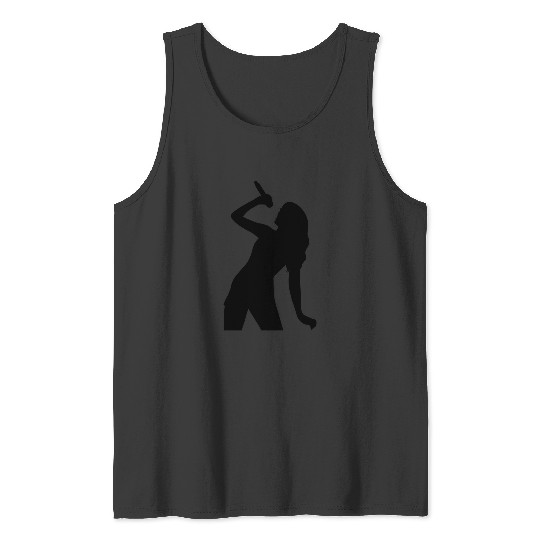 Discover Taylor Singing Pose Silhouette Tank Tops