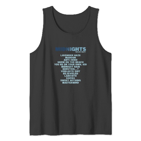 Discover Taylor Album Midnights Tank Tops