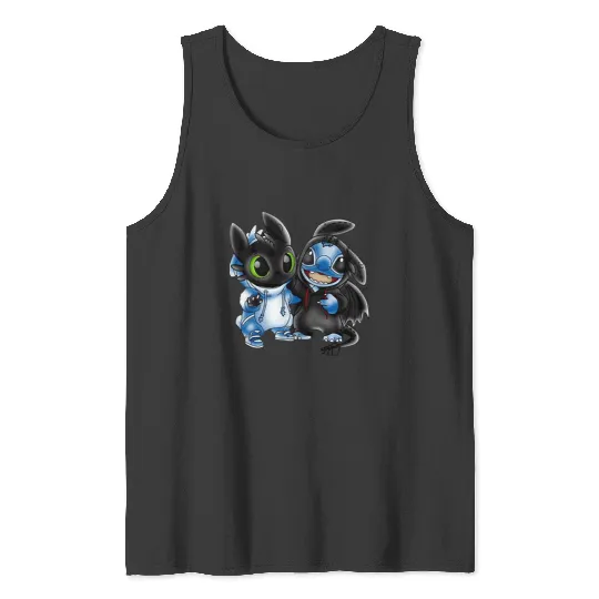 Stitch and Toothless  , Stitch Eras Tour , Stitch Shirt, Disney Land Lilo and Stitch Tank Tops