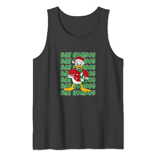 Dis.ney Donald Duck Bah Humbug Christmas Text Stack  : Mickey Disney Christmas, Disney Christmas Tank Tops
