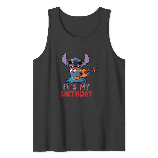 Disneyss Lilo Stitch Tropical Party Its My Birthday Tank Tops