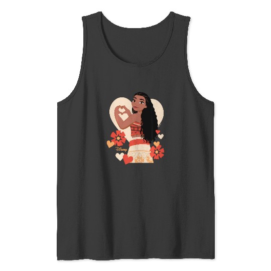 Disney Princess - Moana Heart Valentine'S Day Tank Tops