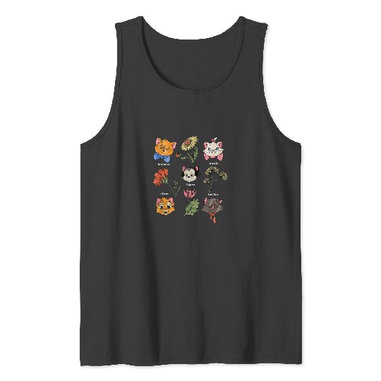 Disney The Aristocats Floral Disney Cats Cute Lo Tank Tops