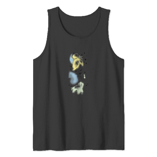 Disney Peter Pan Tinkerbell Airbrush Style Sketch Tank Tops