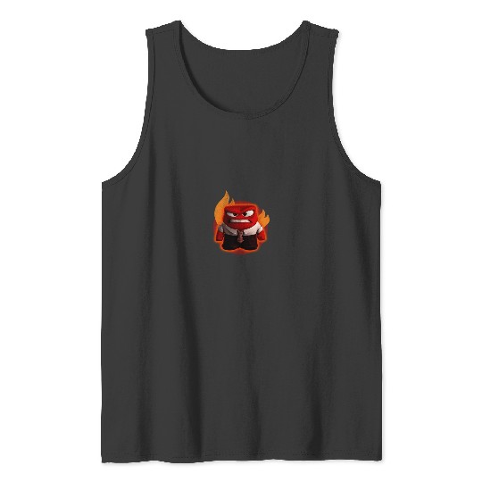 Disneyss Pixars Inside Out Anger Full Body Flaming shots Tank Tops