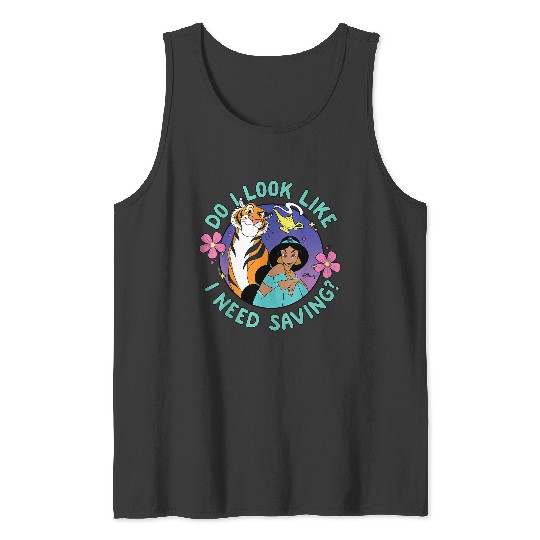 Disneyss Princess Jasmine Do I Look Like I Need Saving Tank Tops