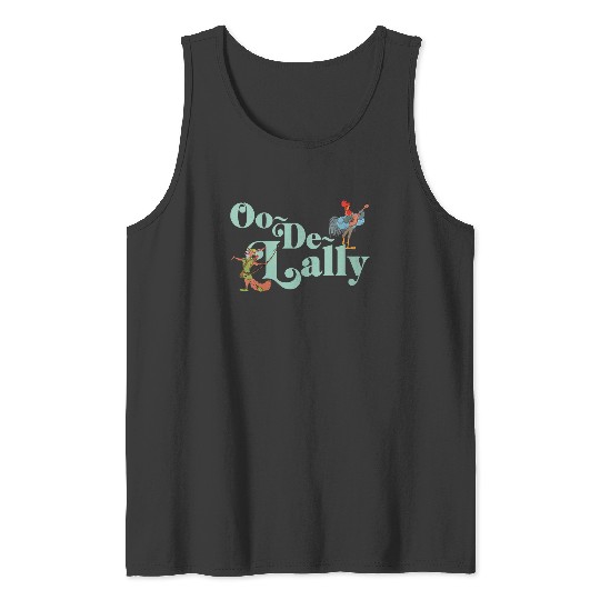 Womens Disney Robin Hood Oo-De-Lally Iconic Quote Chest Text Logo V-Neck Tank Tops
