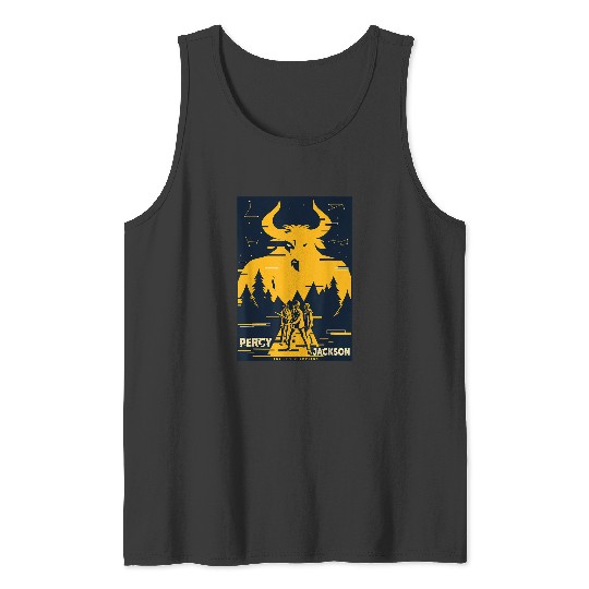 Disneyss Percy Jackson Three Heroes Against The Minotaur Tank Tops