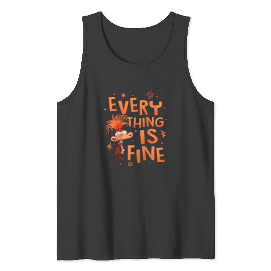 Disneyss Pixars Inside Out 2 Everything Is Fine Anxietys Logo Tank Tops