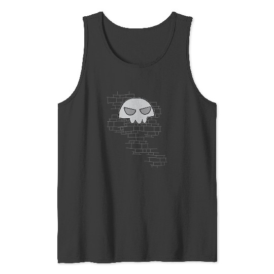 Disneyss Phineas And Ferb Bufford Skull Logo Tank Tops