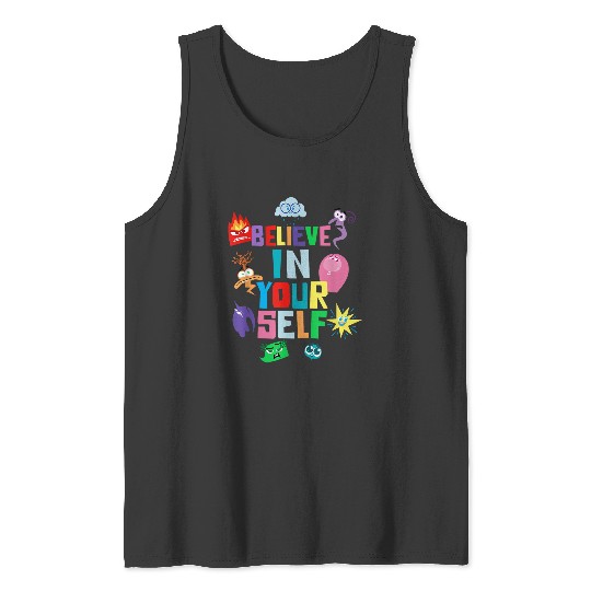 Disneyss Pixars Inside Out 2 Believe In Yourself Emotions Icons Tank Tops
