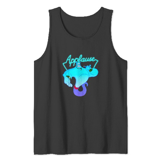 Disney Aladdin Genie Neon Applause Sign Icon Tank Tops