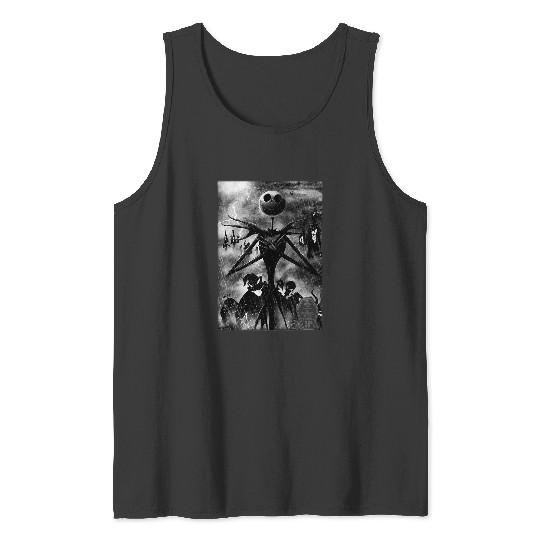 Disneyss The Nightmare Before Christmas Jack In Graveyard Tank Tops