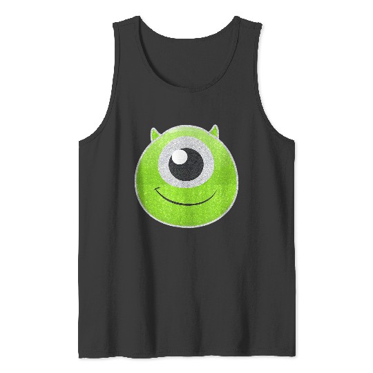 Disneyss Pixars Monsters University Mike Wazowski Big Faces Logo Tank Tops