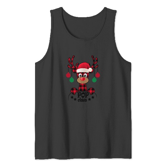 Discover Pop Claus - Pop Christmas Buffalo Plaid Moose Reindeer  : Mickey Disney Christmas, Disney Christmas Tank Tops