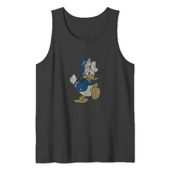 Disney - Vintage Angry Donald Duck Hat Tank Tops