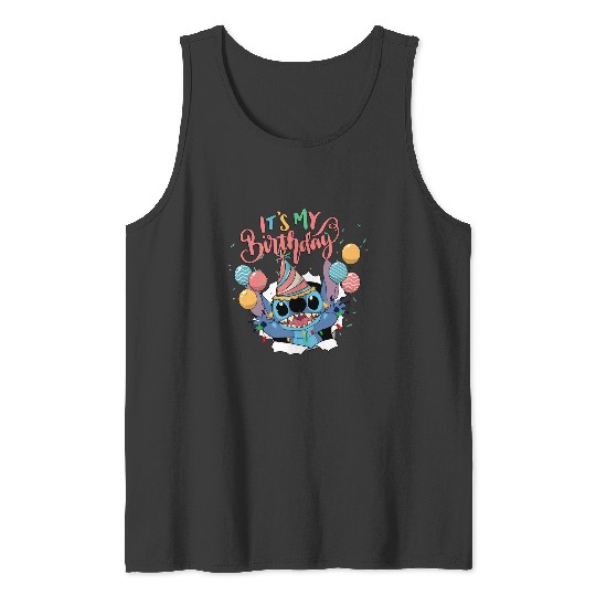 It_s My Birthday GiftStitch Lilo Funny  , Stitch Eras Tour , Stitch Shirt, Disney Land Lilo and Stitch Tank Tops