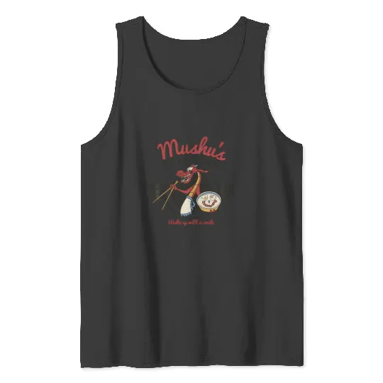 Disney Mulan Mushu'S Bed Breakfast Poster Tank Tops