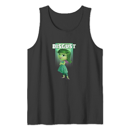 Disneyss Pixars Inside Out Disgust Green Retro Poster Logo Tank Tops
