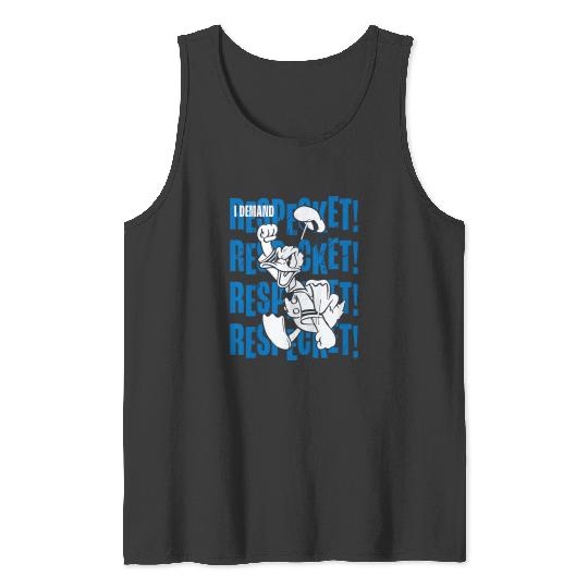 Disneyss Donald Duck 90th Anniversary I Demand Respect Retro Tank Tops
