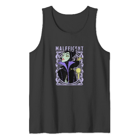 Discover Disney Sleeping Beauty Maleficent Old School Poster Tank Tops