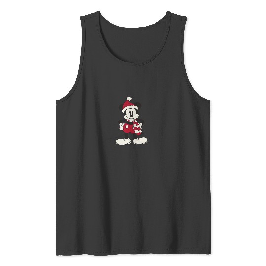 Discover Disney Mickey & Friends Christmas Mickey Mouse Portrait Long Sleeve T-Shirt Tank Tops
