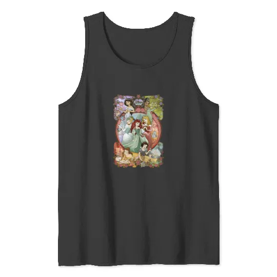 Discover Disney Princess Classic Cartoon Group Collage Tank Tops