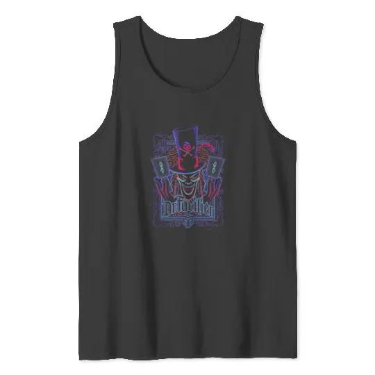 Disneyss Villains Dr Facilier Neon Tarot Card Chest Portrait Tank Tops