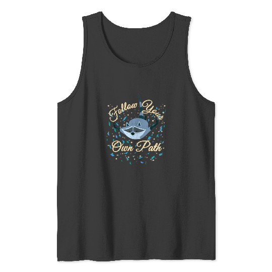 Disney Pocahontas Meeko Follow Your Own Path Text Tank Tops