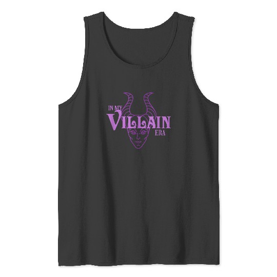 Discover Disney Villains In My Villain Era Maleficent Text Logo Tank Tops