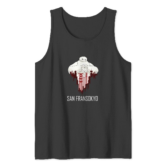 Disney Big Hero 6 Baymax San Fransokyo Love Tank Tops