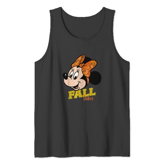 Discover Disneyss Minnie Mouse Fall Vibes Autumn Leaves Tank Tops