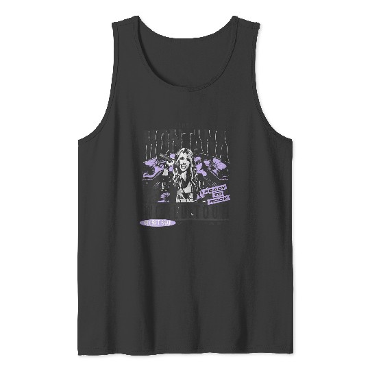 Disneyss Hannah Montana World Tour Ready To Rock Chest Poster Tank Tops