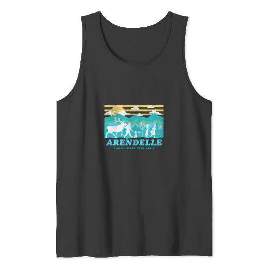Discover Disney Frozen 2 Arendelle Group Silhouette Poster Tank Tops