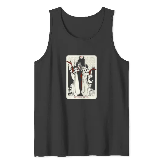 Discover Disney 101 Dalmatians Cruella De Vil Tarot Card Tank Tops