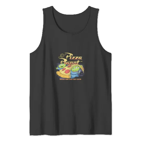 Discover Disney Pixar Toy Story Aliens Pizza Planet Tank Tops