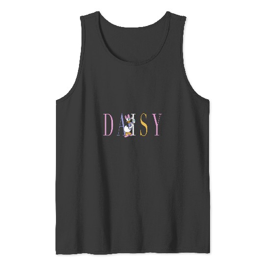 Discover Disney Mickey And Friends Daisy Duck Simple Text Tank Tops