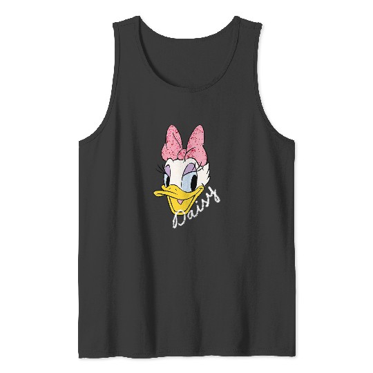 Disney Daisy Duck Sassy & Glamorous Speckled Bow and Name V-Neck Tank Tops