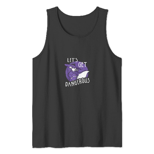 Discover Disney Darkwing Duck Let's Get Dangerous Retro Circle Pose Tank Top Tank Tops