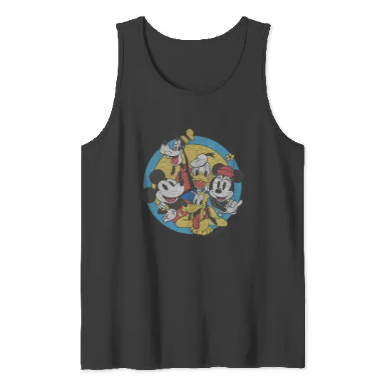 Discover Disney Mickey And Friends Retro Group Shot Tank Tops