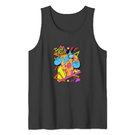Discover Disney Aladdin Genie Retro 90's Style Poster Long Sleeve Tank Tops