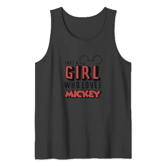 Discover Disney Mickey And Friends Just A Girl Who Loves Mickey Retro Tank Tops