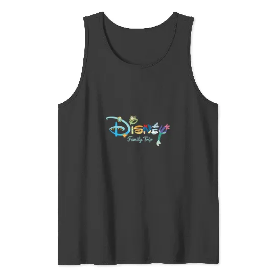 Discover Disney Princess Letters Logo Disney Matching Family Trip Tank Tops